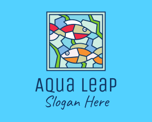 Fish Aquarium Mosaic logo design