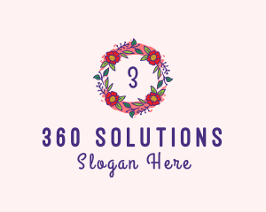 Spring Garden Flower Garland logo design