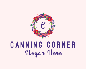 Spring Garden Flower Garland logo design