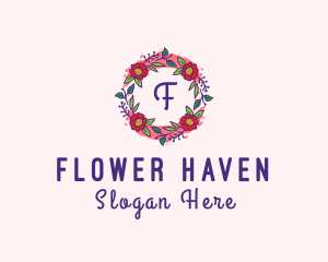 Spring Garden Flower Garland logo design