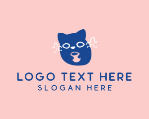 Cat - Coffee Cat Cafe logo design