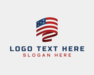 National - American National Flag logo design