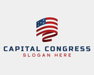 Congress - American National Flag logo design