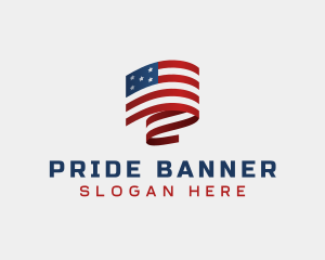 American National Flag logo design