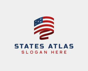 American National Flag logo design