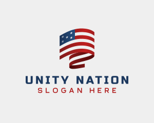 American National Flag logo design