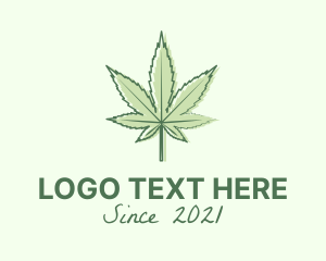 Cannabidiol - Green Marijuana Farm logo design