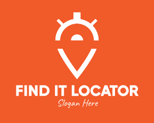 Location Pin Timer logo design