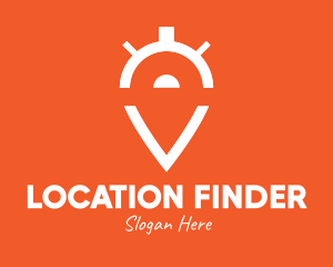 Geolocation - Location Pin Timer logo design