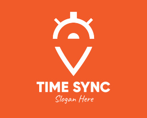 Timer - Location Pin Timer logo design