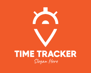 Location Pin Timer logo design