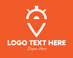 Timer - Location Pin Timer logo design