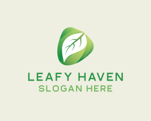 Botanical Leaves Farm logo design