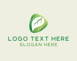 Nature - Botanical Leaves Farm logo design