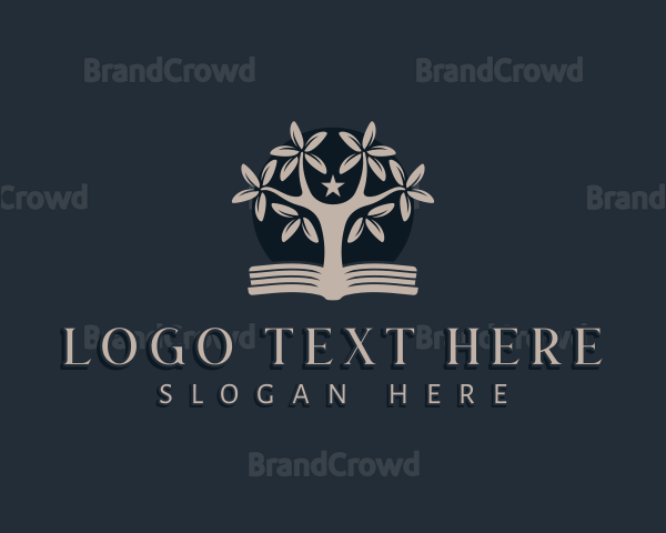 Book Tree Plant Logo