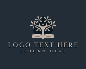 Book Tree Plant Logo