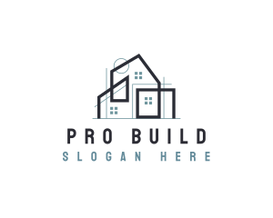 Construction Building Realty logo design