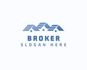 Roofing Realty Broker logo design