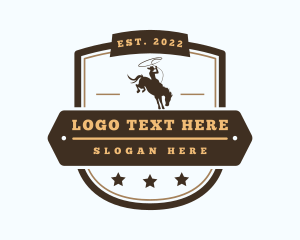 Western - Vintage Western Cowboy logo design