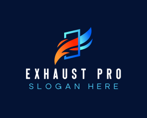 Exhaust - Heating Cooling Exhaust logo design