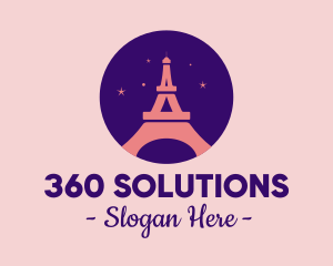 Romantic Paris Night  logo design