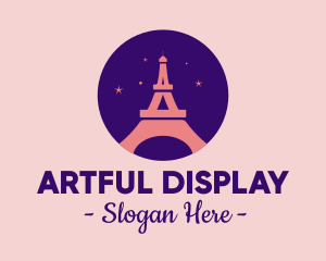 Romantic Paris Night  logo design