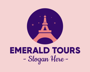 Romantic Paris Night  logo design