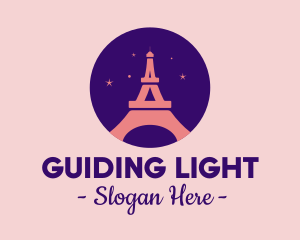 Romantic Paris Night  logo design