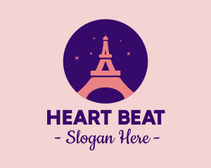 Romantic Paris Night  logo design