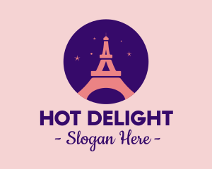 Romantic Paris Night  logo design