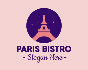 Romantic Paris Night  logo design