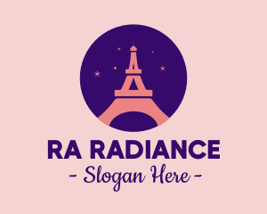 Romantic Paris Night  logo design