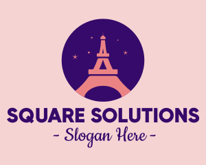 Romantic Paris Night  logo design