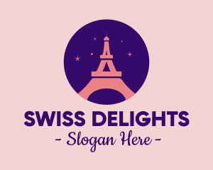 Romantic Paris Night  logo design