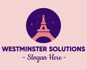 Romantic Paris Night  logo design