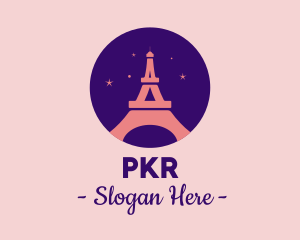 Romantic Paris Night  logo design