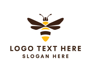 Organic Honeybee Insect Logo