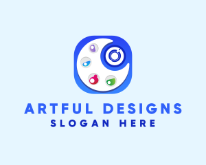 Camera Art Palette App  logo design