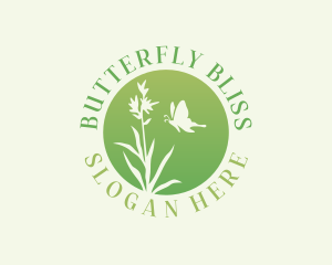 Butterfly - Butterfly Flower Garden logo design