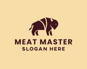 Bison Butcher Farm logo design