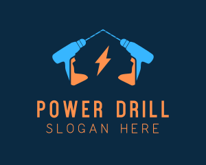 Electric Drill Power Tools logo design