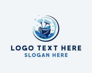 Clean - Housekeeping Cleaning Maintenance logo design