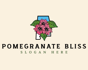 Alabama Botanical Flower Logo