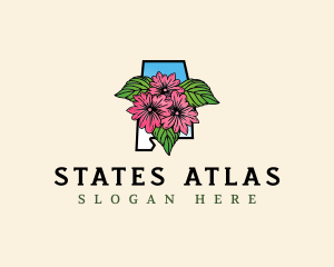 Alabama Botanical Flower logo design