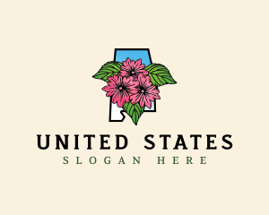 Alabama Botanical Flower logo design