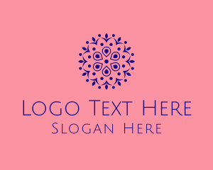 Yoga - Floral Petals Pattern logo design