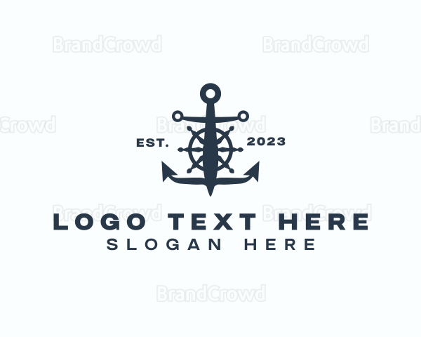 Marine Anchor Wheel Logo