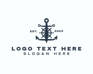 Wheel - Marine Anchor Wheel logo design