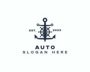 Marine Anchor Wheel  Logo