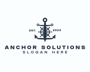 Marine Anchor Wheel  logo design